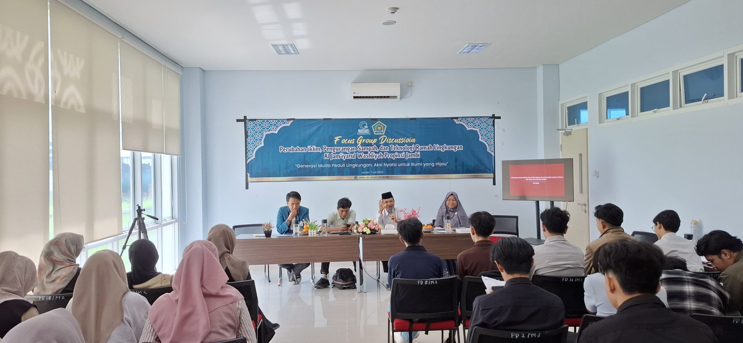 Al-Washliyah Jambi bersama Fakultas Dakwah Laksanakan Diskusi Terpumpun tentang Lingkungan Hidup