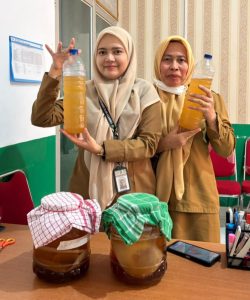 Puskesmas Olak Kemang Panen Perdana Kombucha Hasil Pengabdian Bidang Kesehatan PLHSDGs UIN STS Jambi